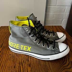 Converse Gray and Yellow High-Top Sneakers